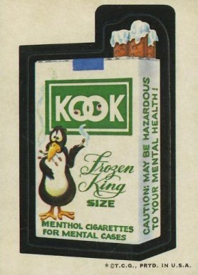 1973 Topps Wacky Packs 2nd Series Kook Cigarettes # Non-Sports Card