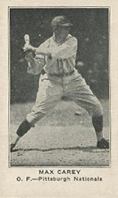 1922 Strip Card Max Carey # Baseball Card