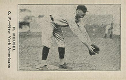 1922 Strip Card R. Meusel # Baseball Card