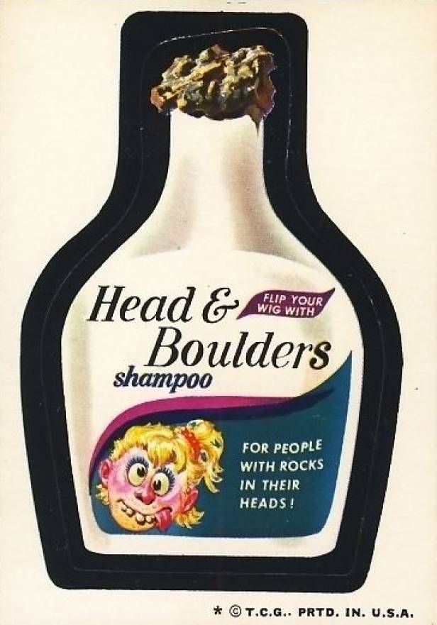 1974 Topps Wacky Packages 5th Series Head & Boulders # Non-Sports Card