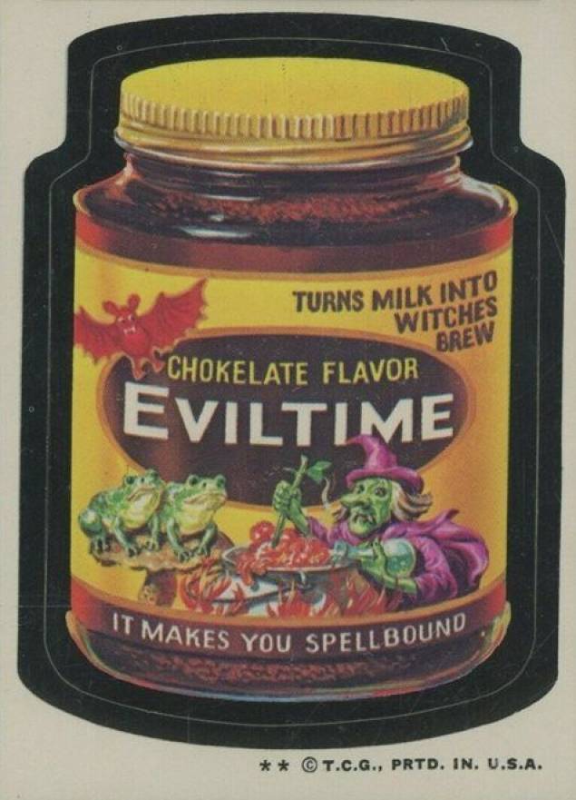 1974 Topps Wacky Packs 6th Series Eviltime #3 Non-Sports Card