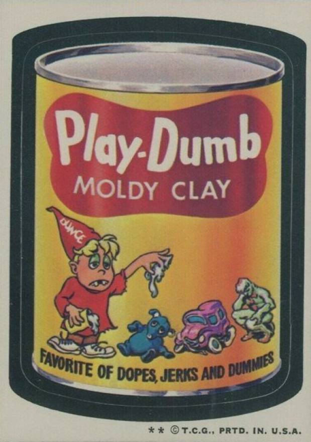 1974 Topps Wacky Packs 6th Series Play-Dumb Clay #8 Non-Sports Card
