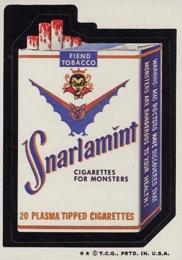 1974 Topps Wacky Packs 6th Series Snarlamint Cigarettes #18 Non-Sports Card