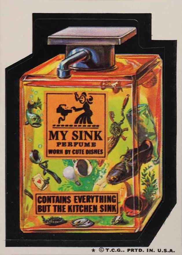 1974 Topps Wacky Packs 6th Series My Sink Perfume #19 Non-Sports Card