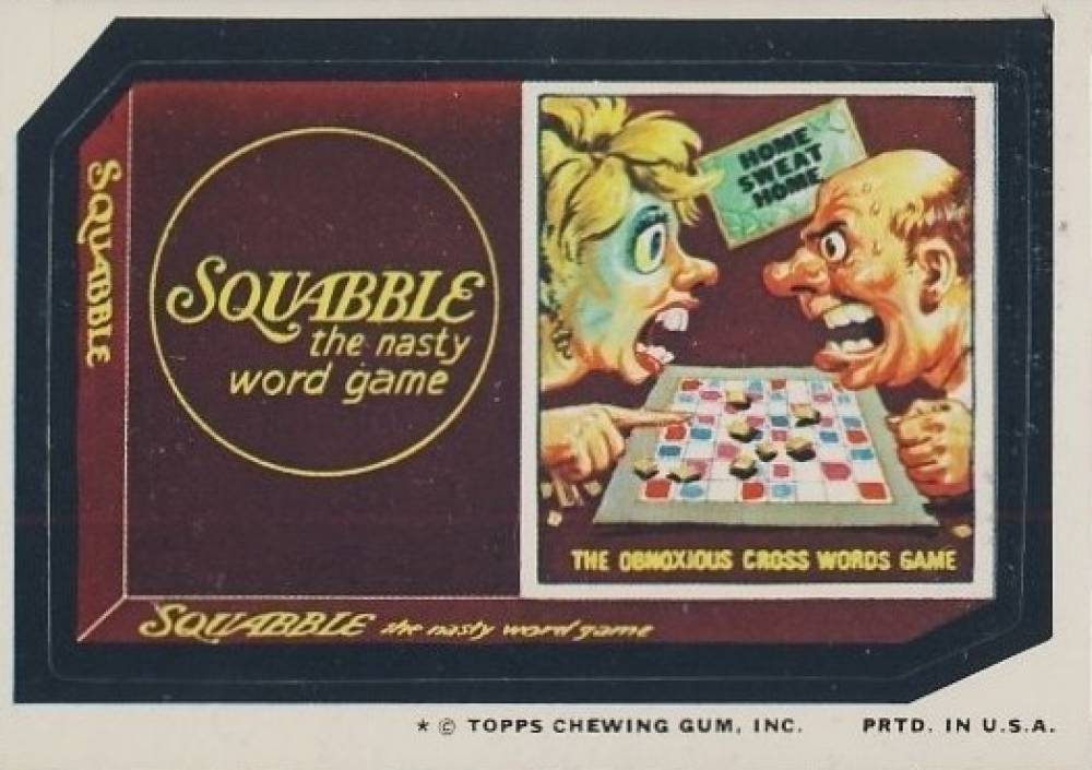 1974 Topps Wacky Packs 9th Series Squabble Word Game #6 Non-Sports Card