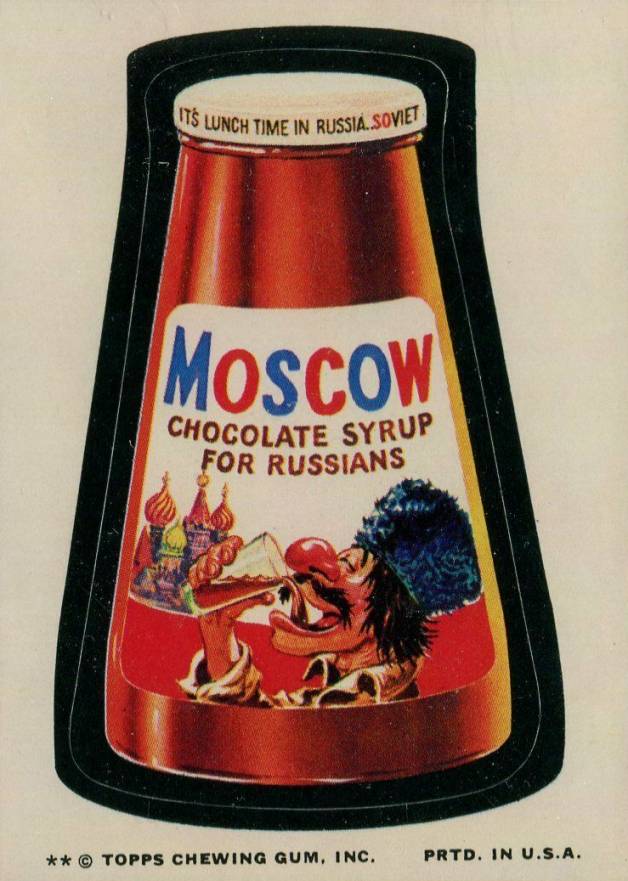 1974 Topps Wacky Packs 9th Series Moscow Syrup #12 Non-Sports Card