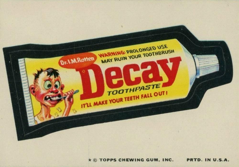 1974 Topps Wacky Packages 11th Series Decay Toothpaste #15 Non-Sports Card