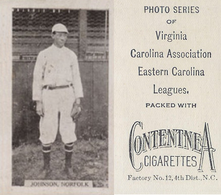 1910 Contentnea Black & White Photo Series Johnson, Norfolk # Baseball Card