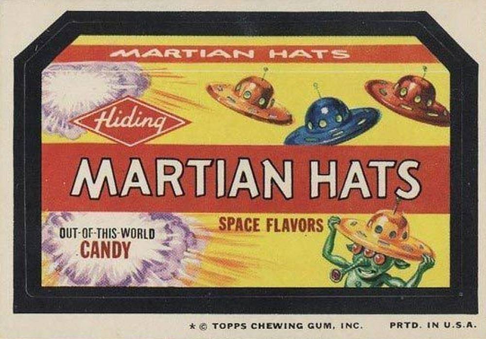 1975 Topps Wacky Packs 12th Series Martian Hats #11 Non-Sports Card