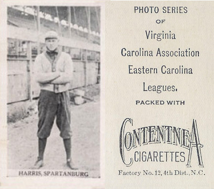 1910 Contentnea Black & White Photo Series Harris, Spartanburg # Baseball Card