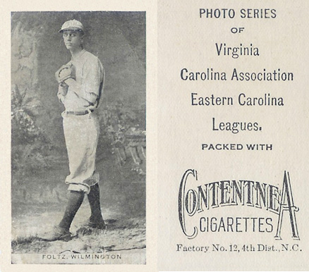 1910 Contentnea Black & White Photo Series Foltz, Wilmington # Baseball Card