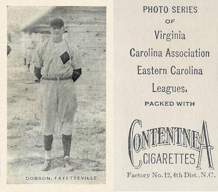 1910 Contentnea Black & White Photo Series Dobson, Fayetteville # Baseball Card