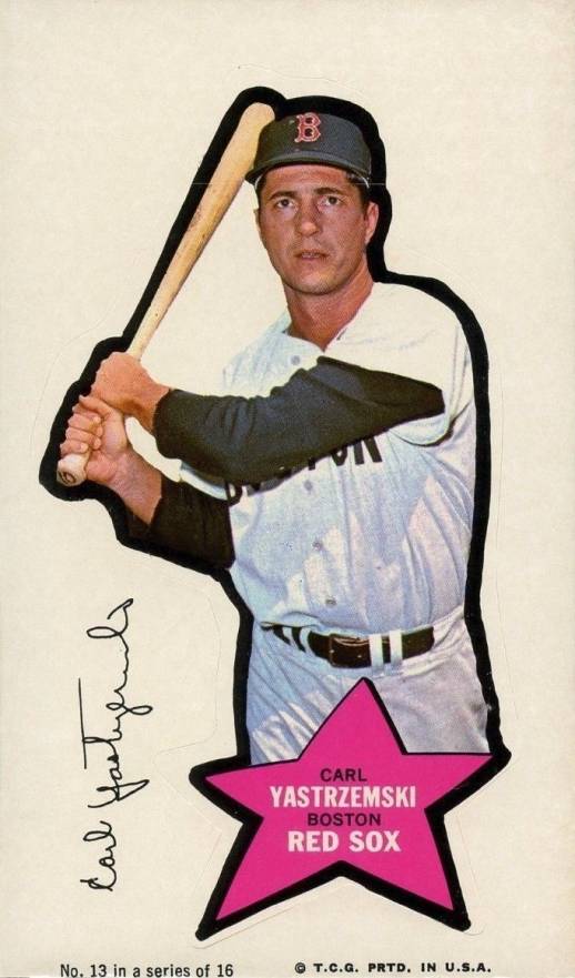 1968 Topps Action All-Star Stickers Carl Yastrzemski #13 Baseball Card