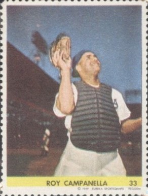 1949 Eureka Stamps Roy Campanella #33 Baseball Card