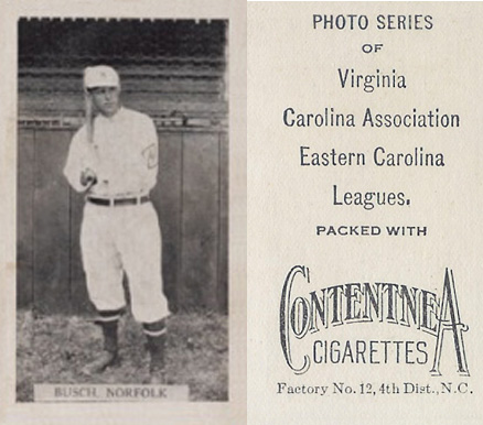 1910 Contentnea Black & White Photo Series Busch, Norfolk # Baseball Card