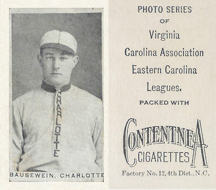 1910 Contentnea Black & White Photo Series Bausewein, Charlotte # Baseball Card