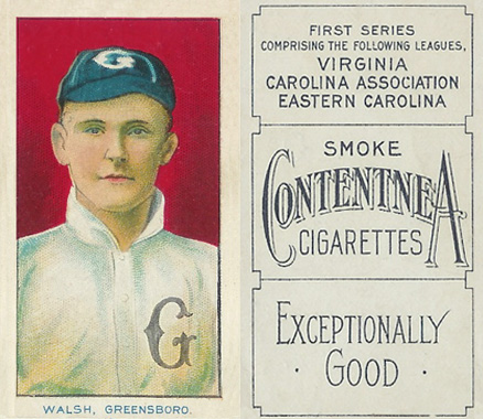 1910 Contentnea First Series Color Walsh, Greensboro. # Baseball Card