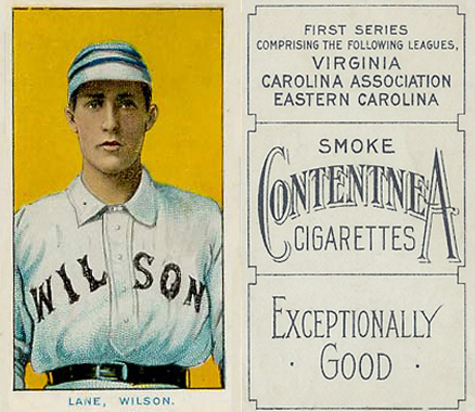 1910 Contentnea First Series Color Lane, Wilson. # Baseball Card