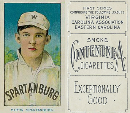1910 Contentnea First Series Color Martin, Spartanburg. # Baseball Card