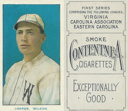 1910 Contentnea First Series Color Cooper, Wilson. # Baseball Card