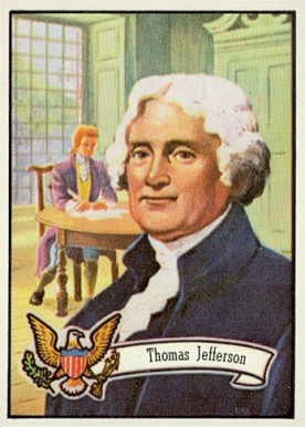 1972 Topps U.S. Presidents Thomas Jefferson #3 Non-Sports Card