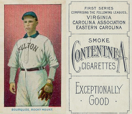 1910 Contentnea First Series Color Bourquise, Rocky Mount. # Baseball Card