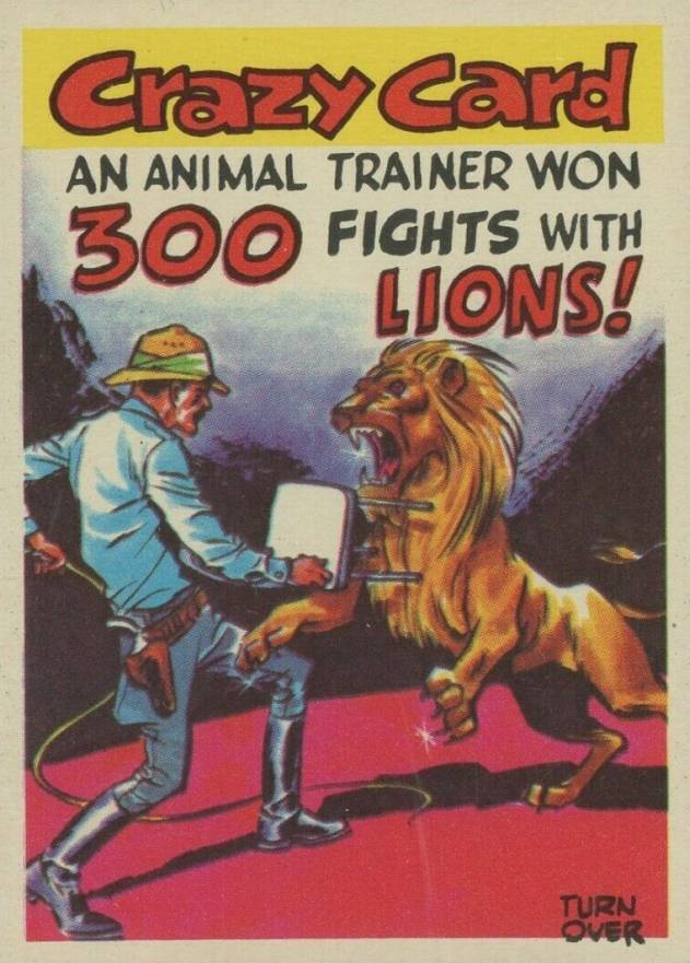 1961 Crazy Cards Animal Trainer won... #19 Non-Sports Card