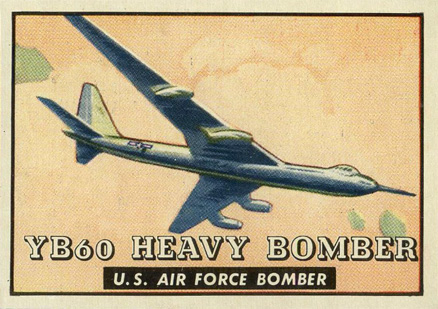 1952 Topps Wings YB-60 Heavy Bomber #123 Non-Sports Card