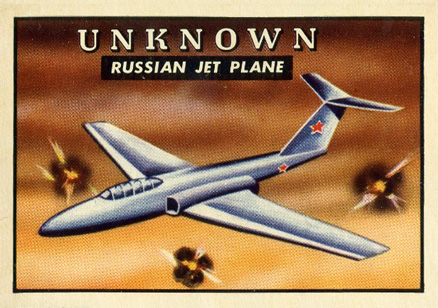 1952 Topps Wings Unknown Russian Jet #135 Non-Sports Card