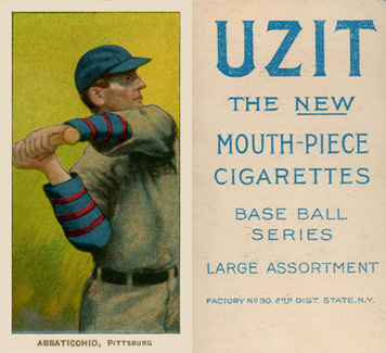 1909 White Borders UZIT Abbaticchio, Pittsburgh #1 Baseball Card