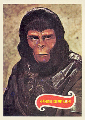 1975 Topps Planet of the Apes Renegade chimp Galen #1 Non-Sports Card