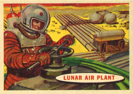 1957 Space Cards Lunar airplant #57 Non-Sports Card