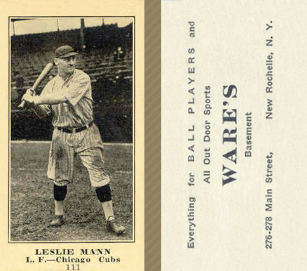 1916 Wares Leslie Mann #111 Baseball Card