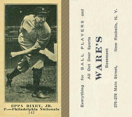 1916 Wares Eppa Rixey #142 Baseball Card