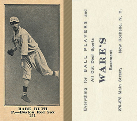 1916 Wares Babe Ruth #151 Baseball Card