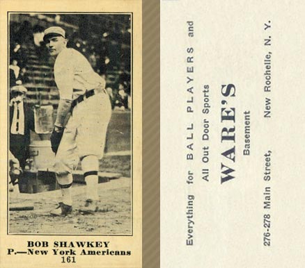 1916 Wares Bob Shawkey #161 Baseball Card