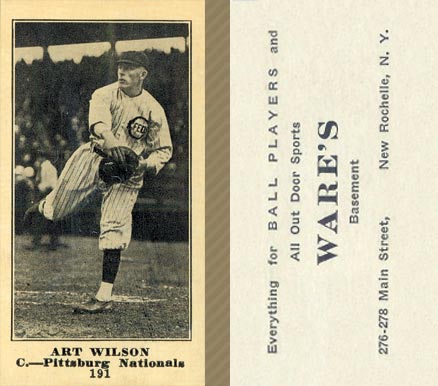 1916 Wares Art Wilson #191 Baseball Card