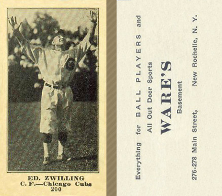 1916 Wares Ed. Zwilling #200 Baseball Card