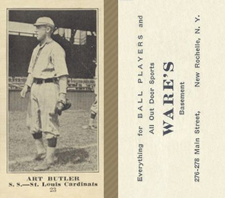 1916 Wares Art Butler #23 Baseball Card
