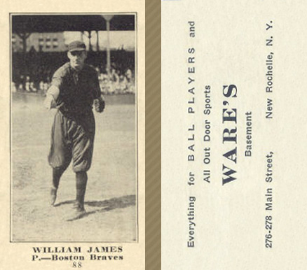 1916 Wares William James #88 Baseball Card