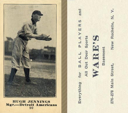 1916 Wares Hugh Jennings #90 Baseball Card