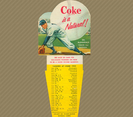 1952 Coca-Cola Playing Tips Gil McDougald # Baseball Card