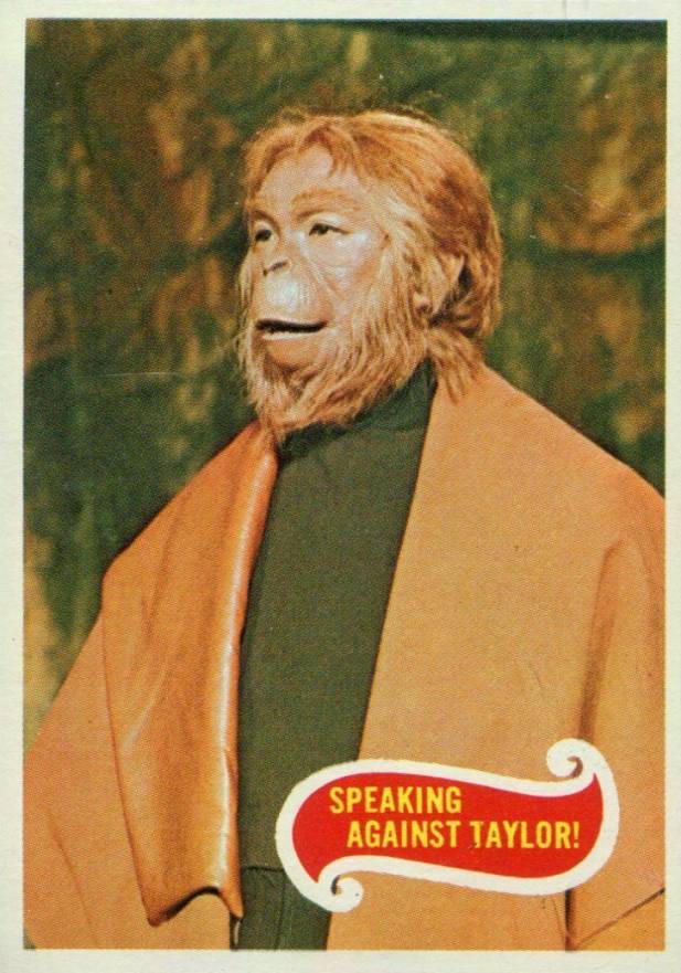 1969 Topps Planet of the Apes Speaking Against Taylor! #33 Non-Sports Card