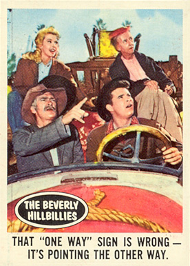1963 Beverly Hillbillies That one way sign is wrong #59 Non-Sports Card