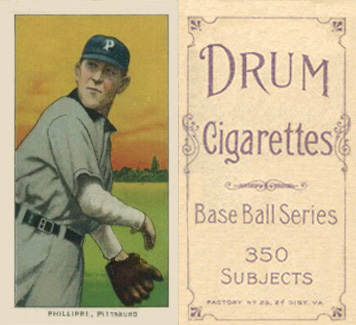 1909 White Borders Drum 350 Phillippe, Pittsburgh #393 Baseball Card