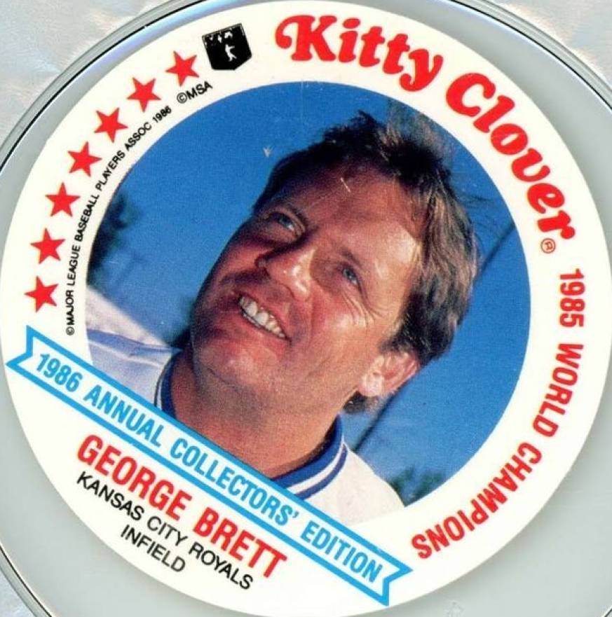 1986 Kitty Clover Potato Chips Royals George Brett #20 Baseball Card