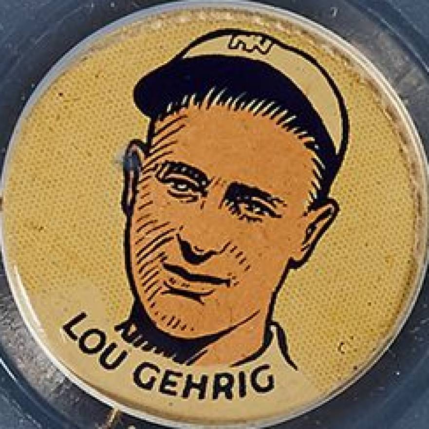 1930 Cracker Jack Pins Lou Gehrig # Baseball Card