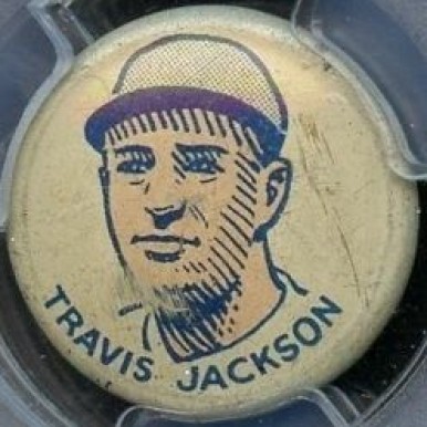 1930 Cracker Jack Pins Travis Jackson # Baseball Card
