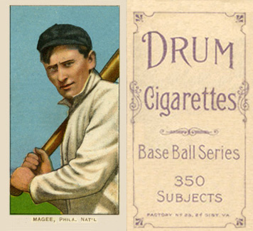 1909 White Borders Drum 350 Magee, Phil. Nat'L #297 Baseball Card