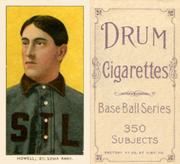 1909 White Borders Drum 350 Howell, St. Louis Amer. #223 Baseball Card
